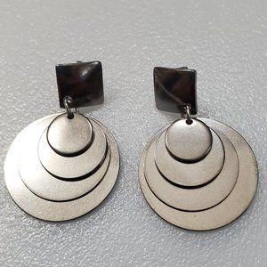 Round Disc Earrings